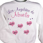 Angelitos de mi corazon, sudadera personalizada